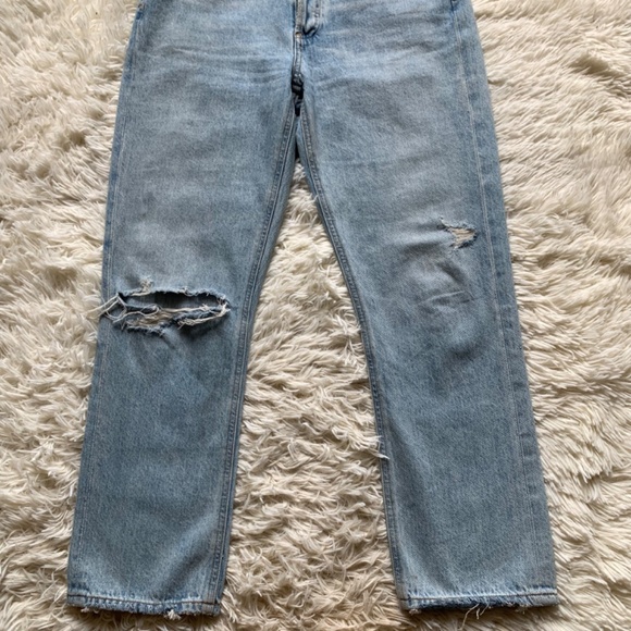 Agolde Riley High Rise Button Fly Jeans Size 27 - Picture 4 of 14